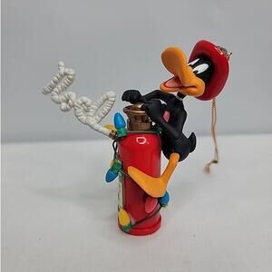 1996 Vintage Looney Tunes Collectible Ornament DAFFY DUCK w/ Fire Extinguisher